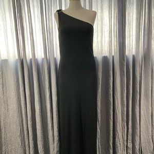 Ralph Lauren One Shoulder Evening Dress